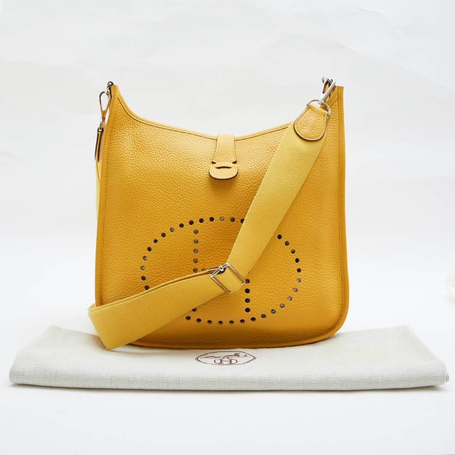 HERMES 'Evelyn II' Bag in Yellow Togo Grained Leather 1