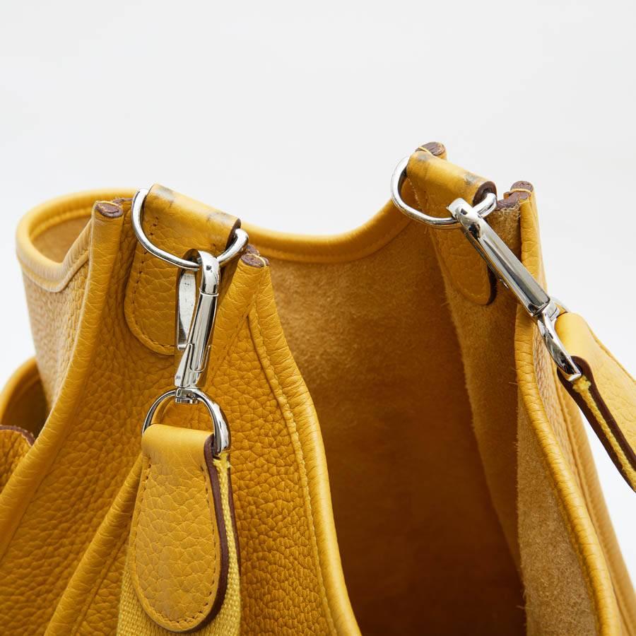 HERMES 'Evelyn II' Bag in Yellow Togo Grained Leather 3