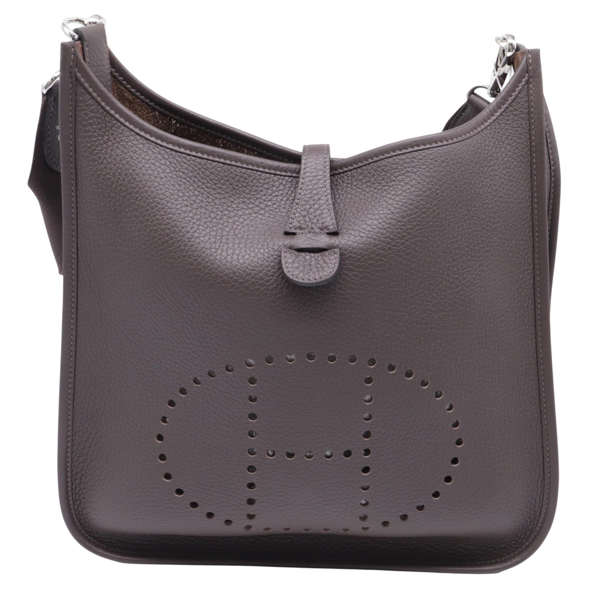 Hermès Evelyn III 29 Schultertasche aus braunem Clemence-Leder