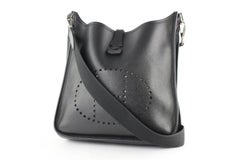 Hermès Evelyne 12he0103 Black Leather Messenger Bag