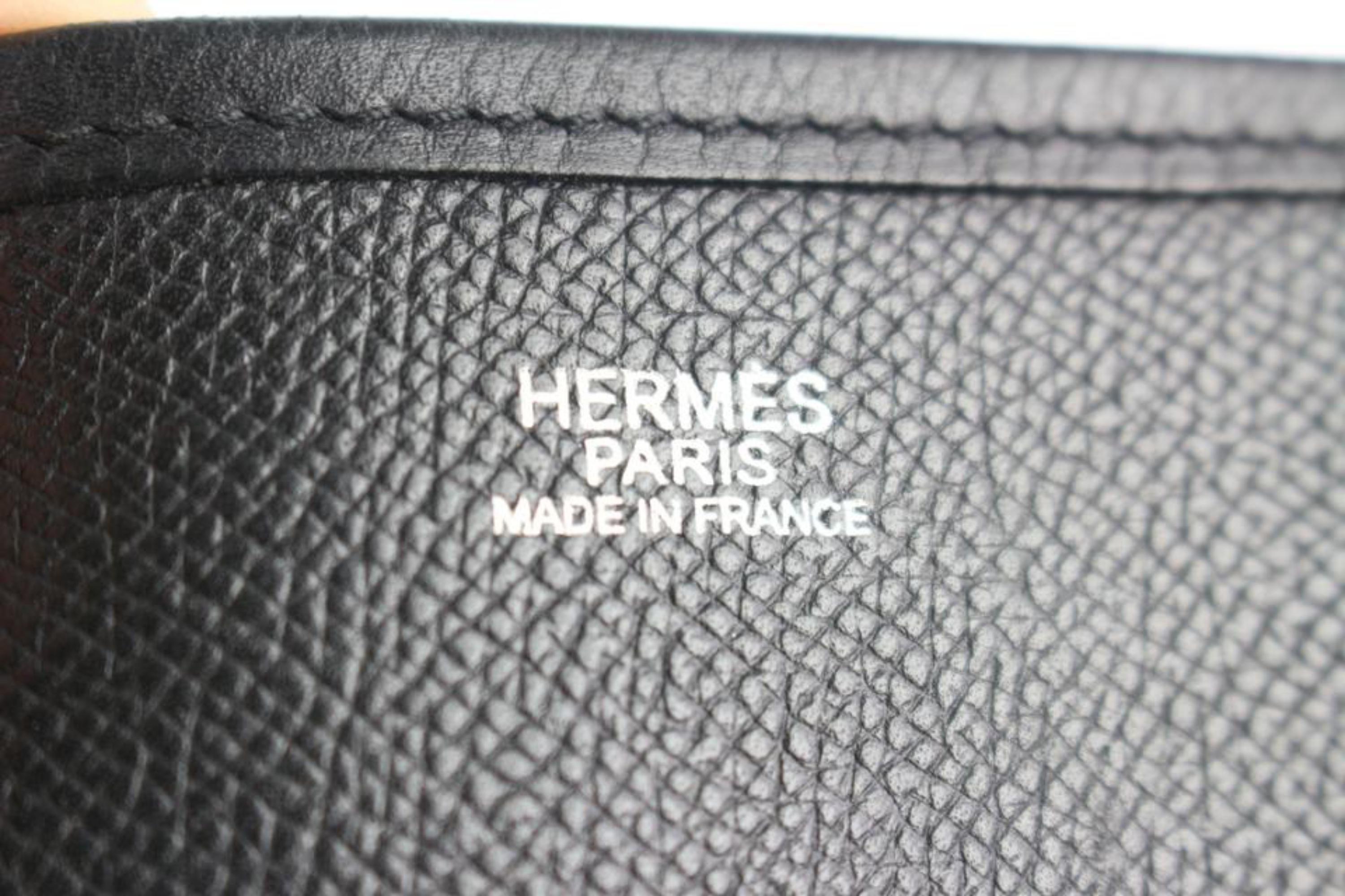 Hermès Evelyne 12he0103 Black Leather Messenger Bag In Good Condition For Sale In Forest Hills, NY