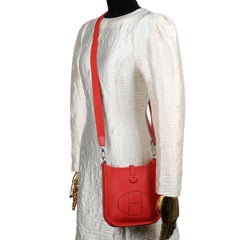 HERMES Evelyne 16 Amazone Clemence Bag Red