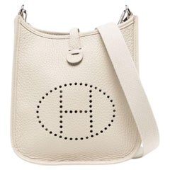 Hermès Evelyne TPM Bag Rose Texas Special Gold and White Strap