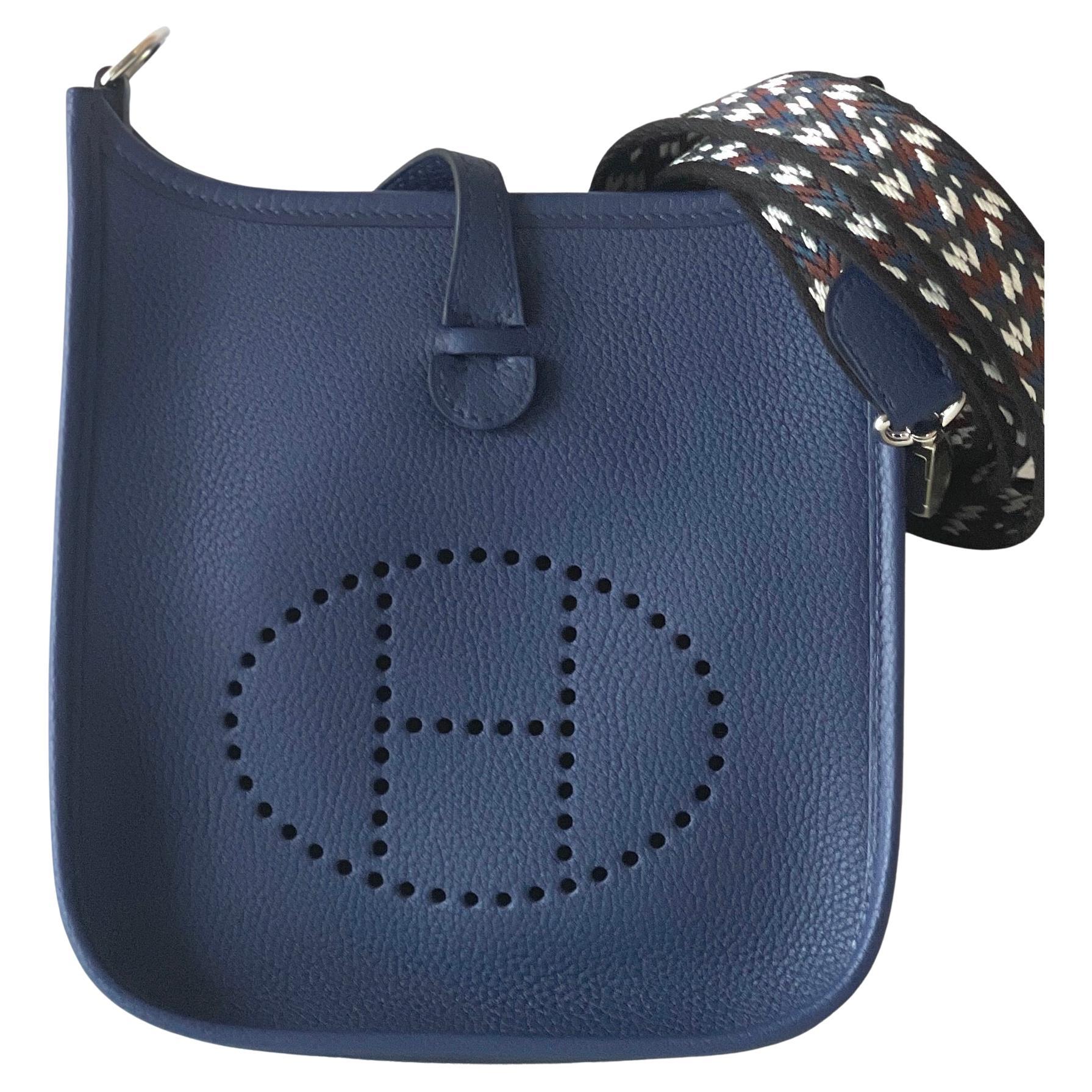 Hermès Evelyne 16 TPM Blue Nuit Bag Amazone Strap RARE