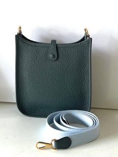 Hermès Evelyne 16 TPM Blue Orage Bag Blue Brume Strap RARE