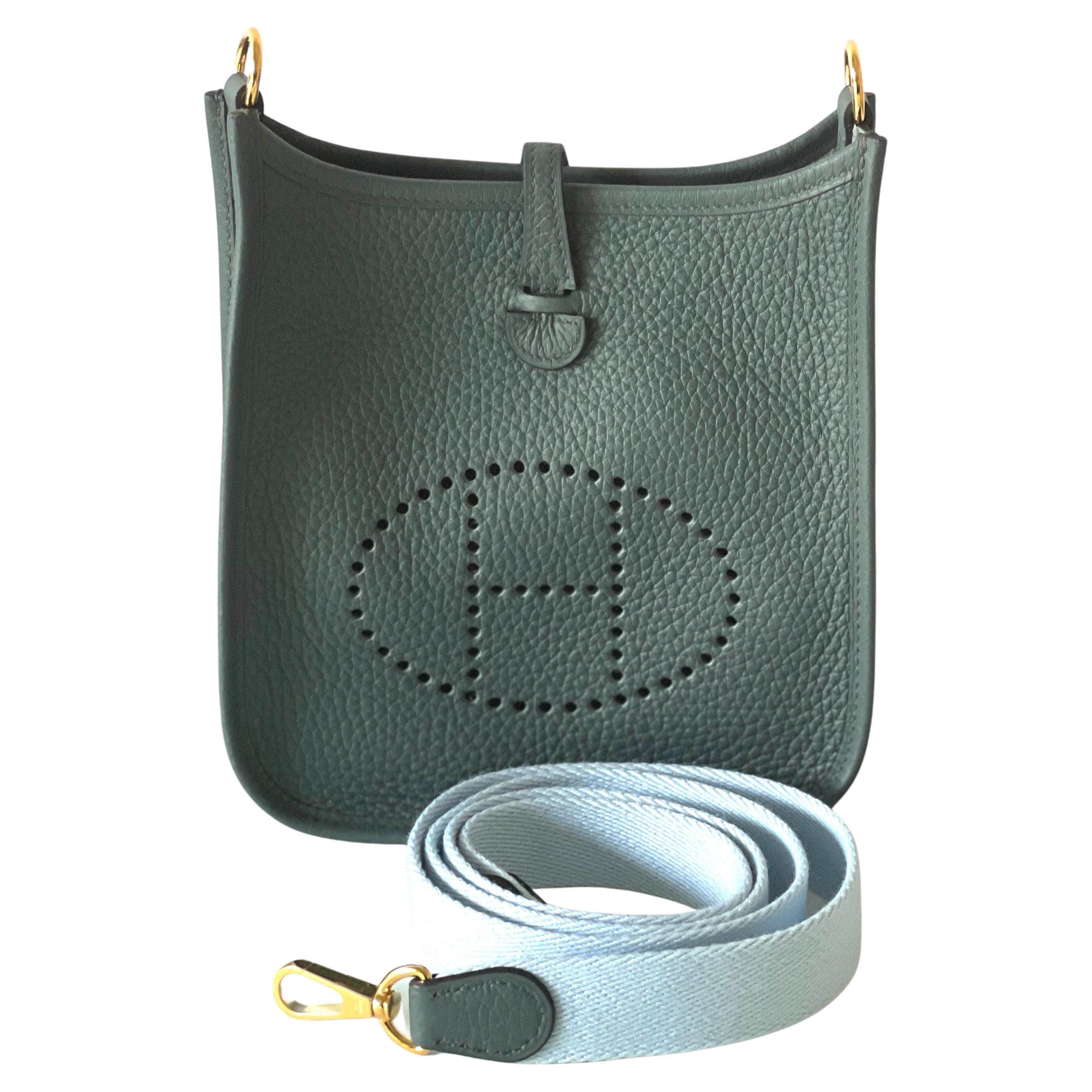 Hermès Evelyne 16 TPM Blue Orage Bag Blue Brume Strap RARE