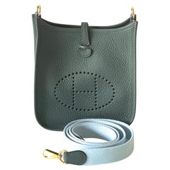 Hermès Evelyne 16 TPM Blau Orage Tasche Blau Brume Strap RARE