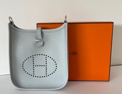 Hermès Evelyne 16 TPM Blue Pale Bag Indigo Strap RARE