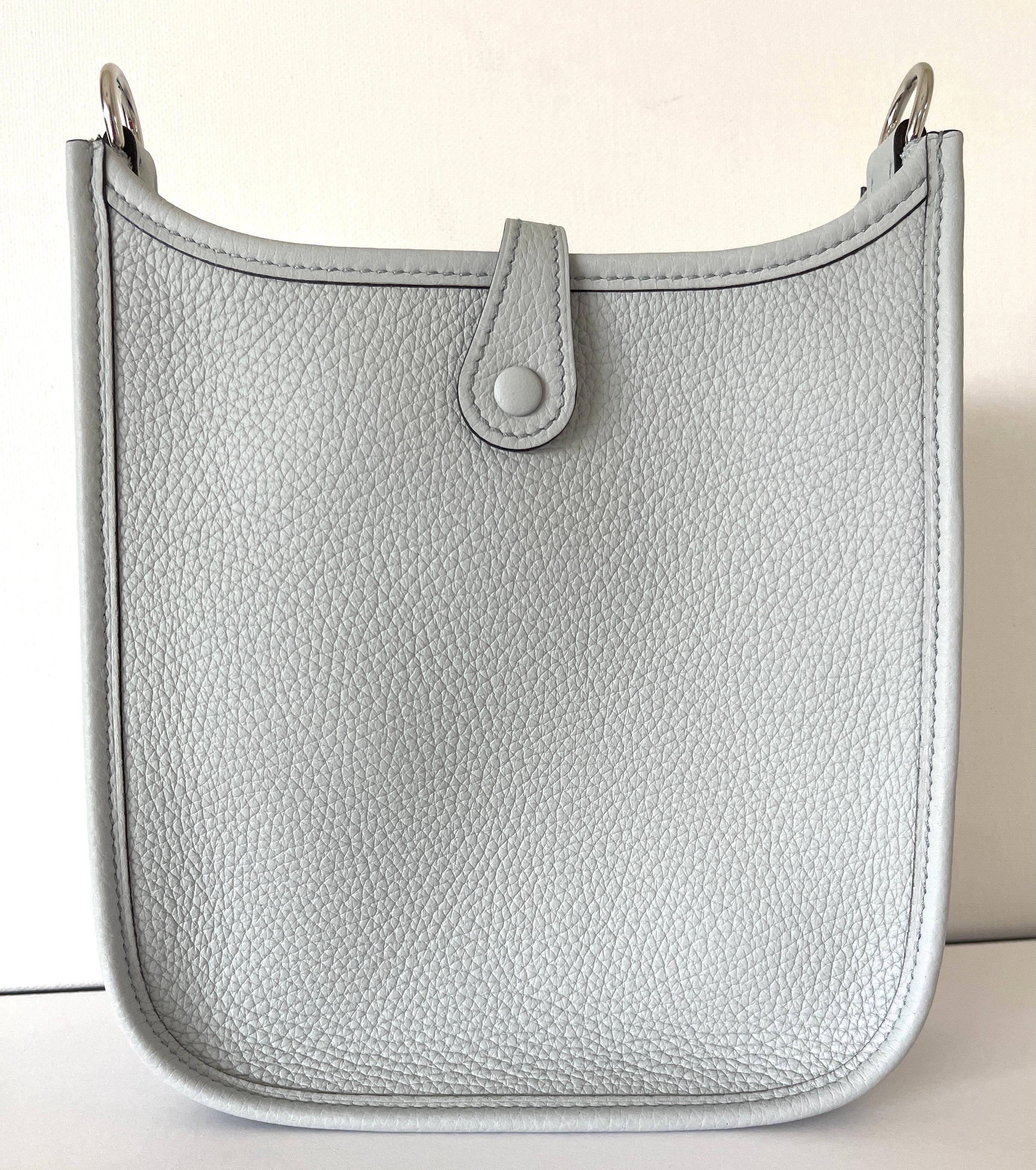 Hermès Evelyne 16 TPM Blue Pale Bag Indigo Strap RARE In New Condition In West Chester, PA