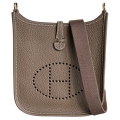 Hermès Evelyne 16 TPM Mini Grey Wool NEW Full-Set For Sale at 1stDibs