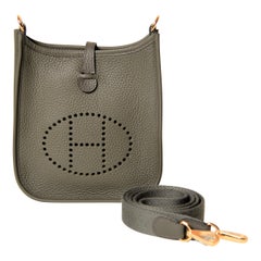 Hermes Evelyne 16 TPM Mini Vert de Gris Clemence Leather NEW Full-Set