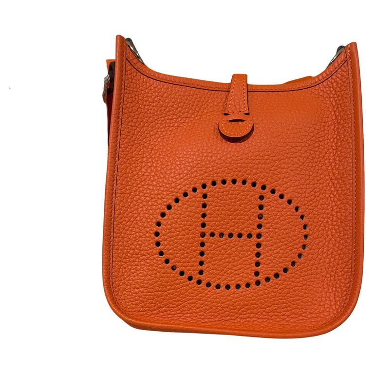 Hermès Evelyne 16 TPM Orange Clemence Bag at 1stDibs