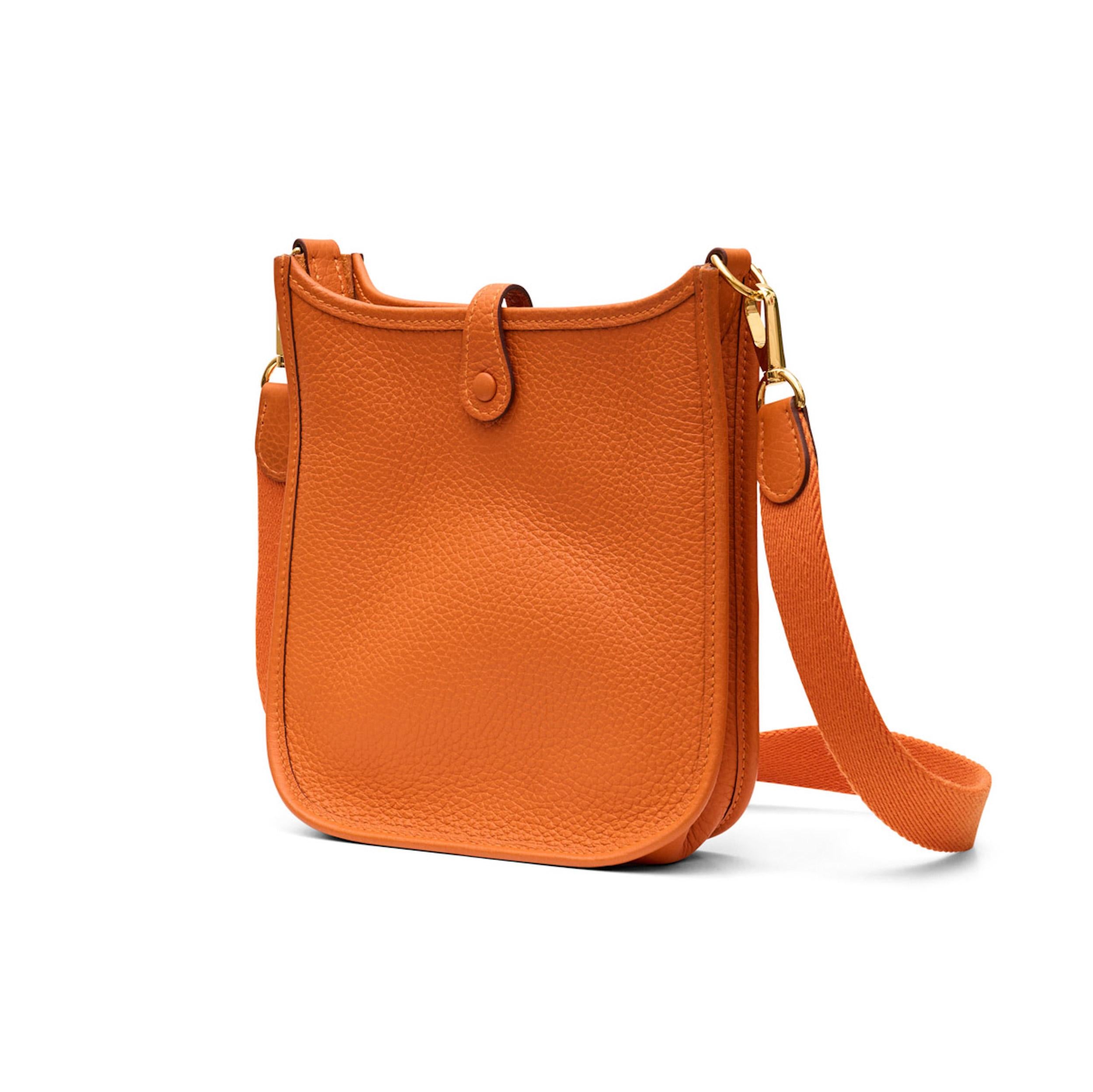 Hermès Evelyne 16 TPM Orange GHW In Excellent Condition For Sale In London, GB