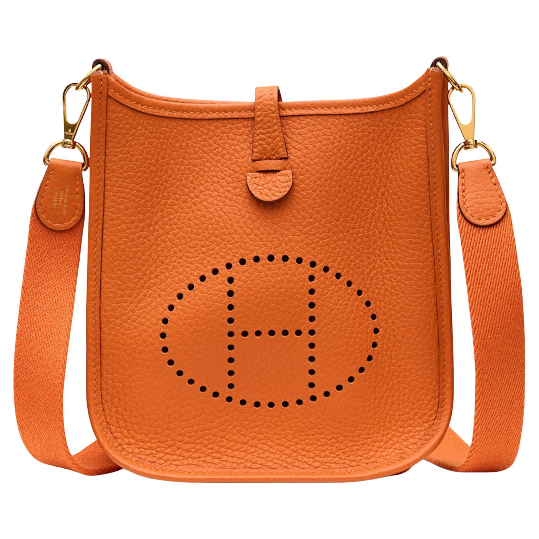 Hermès Evelyne 16 TPM Orange GHW For Sale