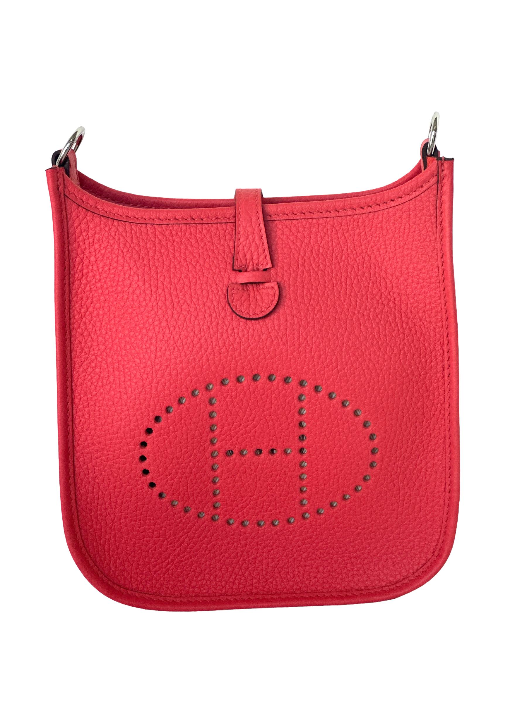 Women's or Men's Hermès Evelyne 16 TPM Rose Texas Bag AMAZONE Limited Edition Strap