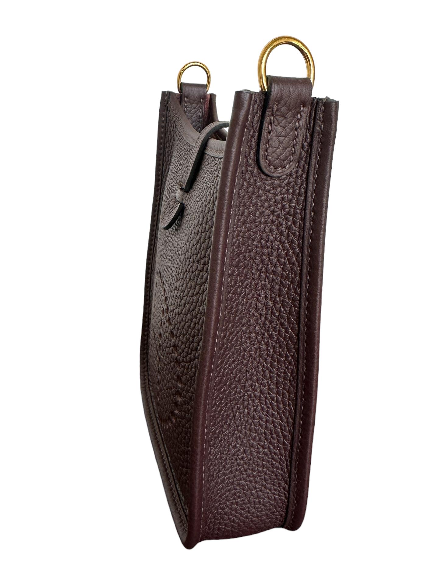 Hermès Evelyne 16 TPM Rouge Sellier Bag Gold Hardware Limited Edition Strap 2
