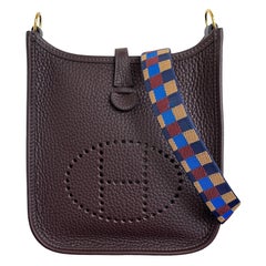 Hermès Evelyne 16 TPM Rouge Sellier Bag Gold Hardware Limited Edition Strap
