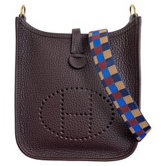Hermès Evelyne 16 TPM Rouge Sellier Bag Gold Hardware Limited Edition Strap