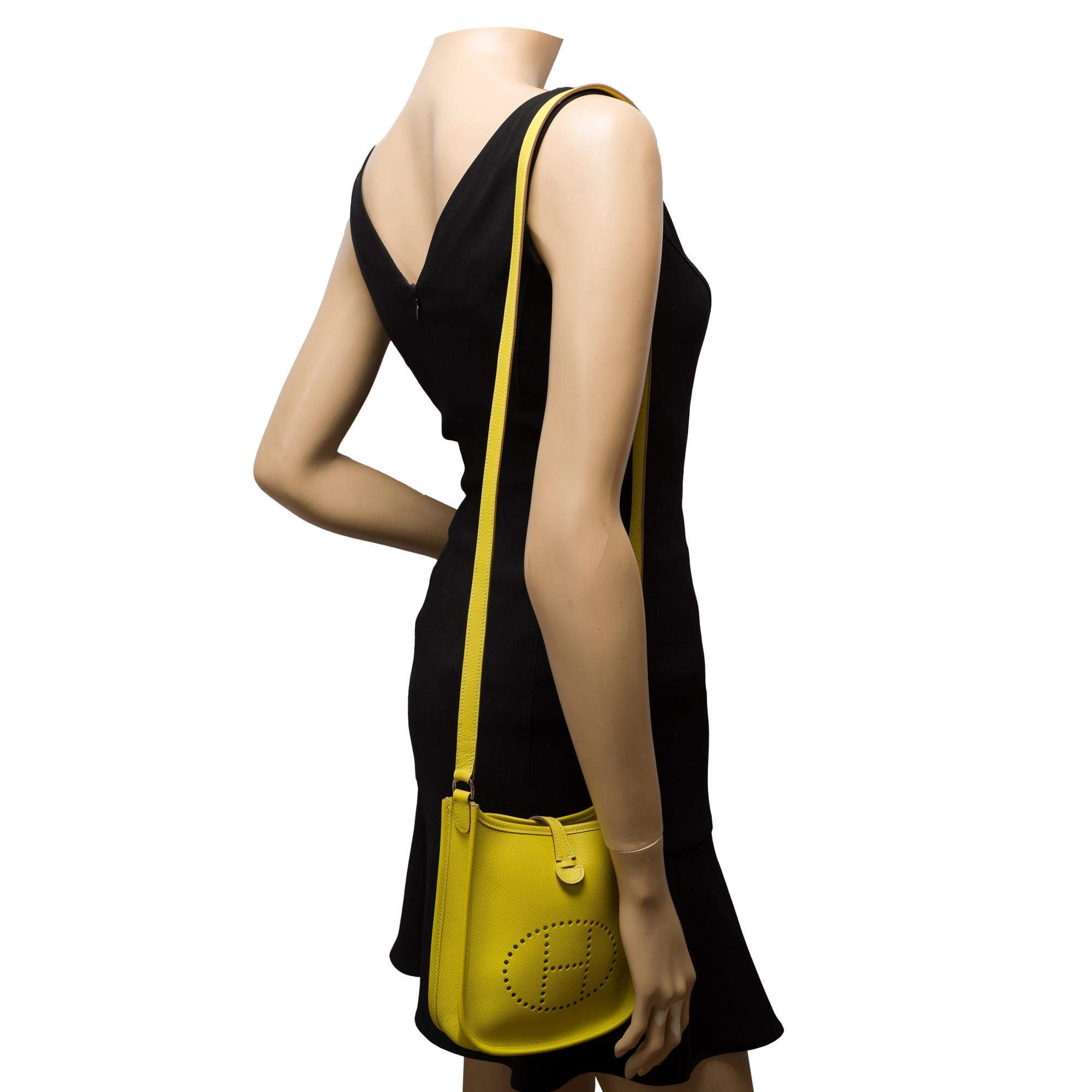 Hermès Evelyne 16 TPM shoulder bag in Lime Epsom calf leather, PHW 6