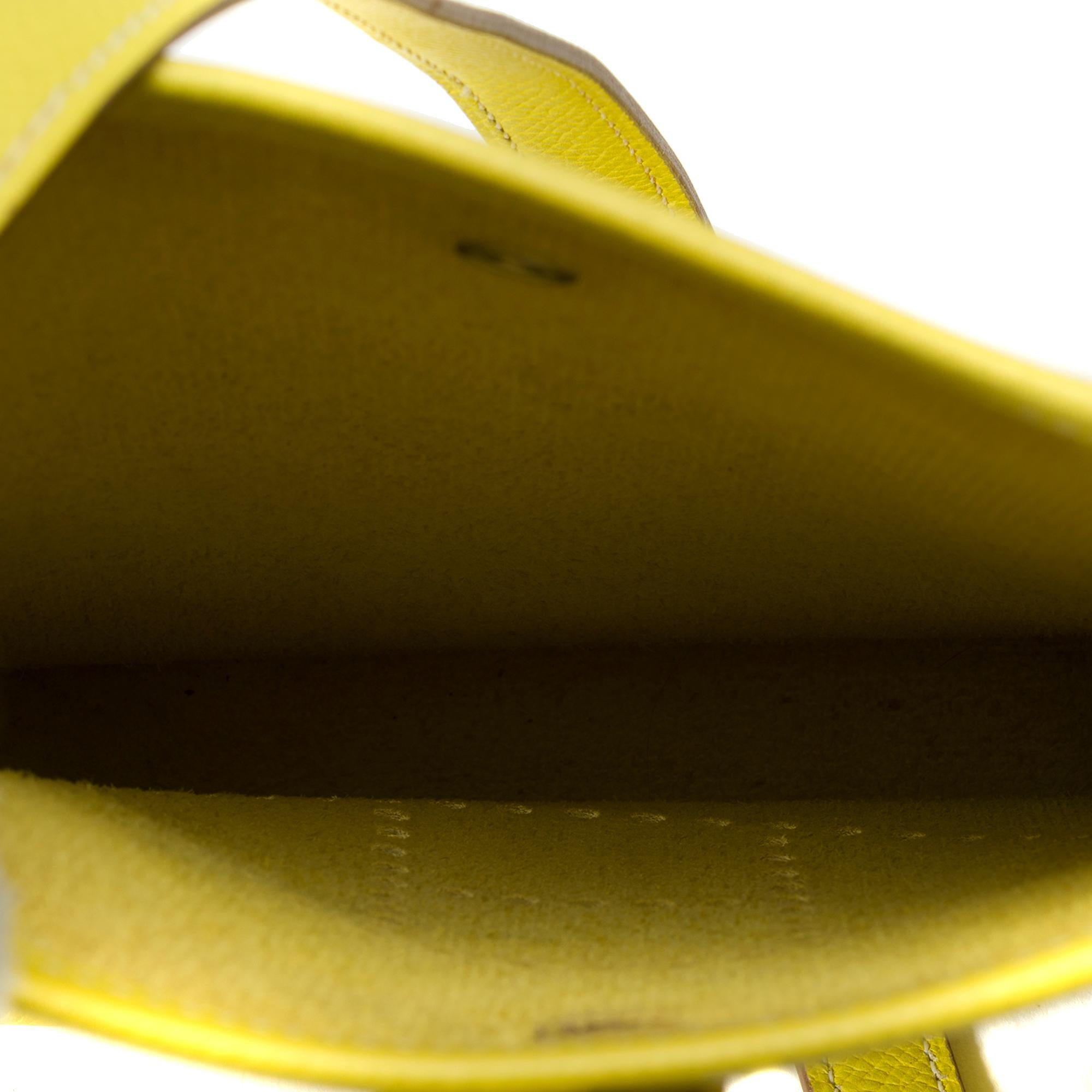 Hermès Evelyne 16 TPM shoulder bag in Lime Epsom calf leather, PHW 3