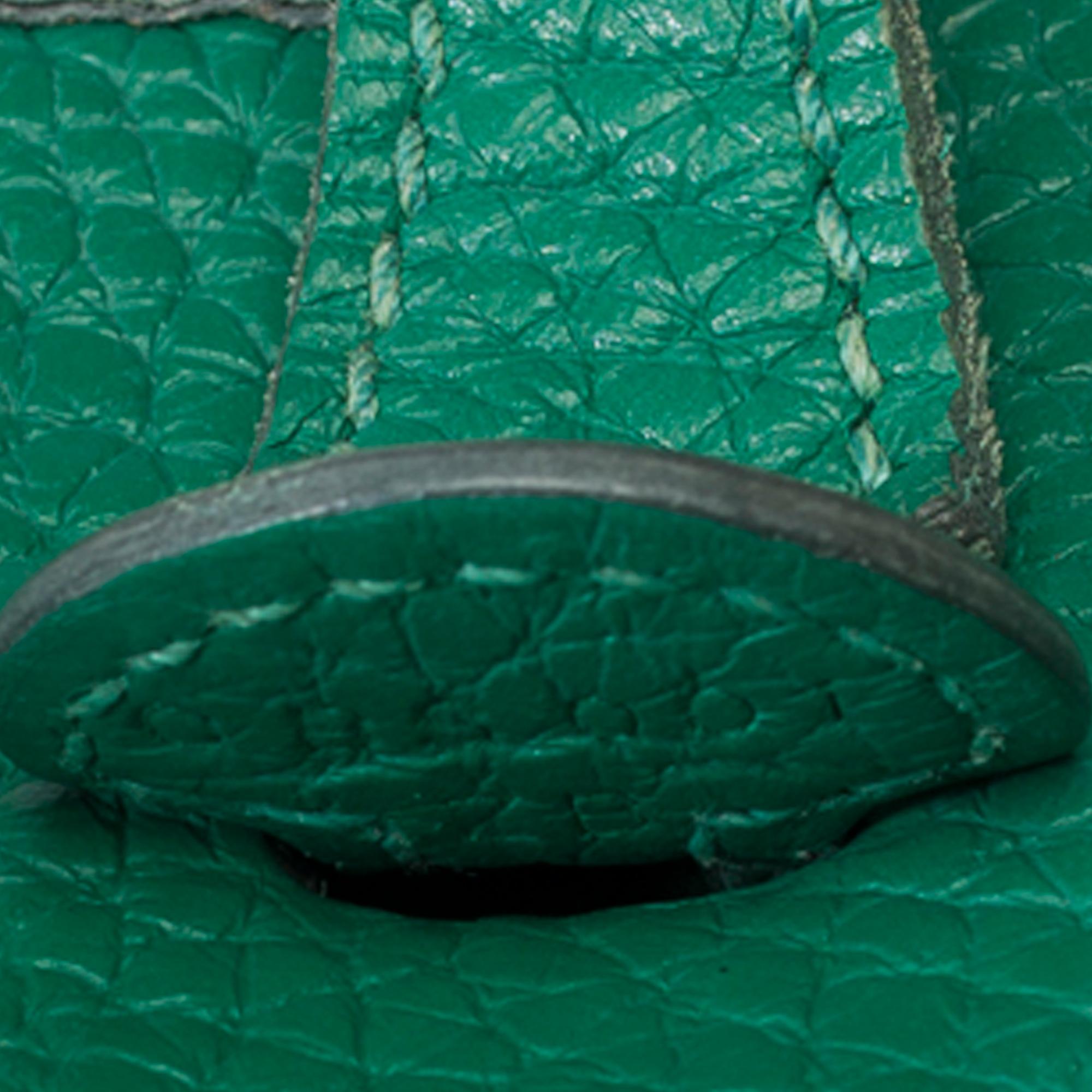 Hermès Evelyne 16 TPM shoulder bag in Vert Jade Taurillon Clemence leather, PHW For Sale 2