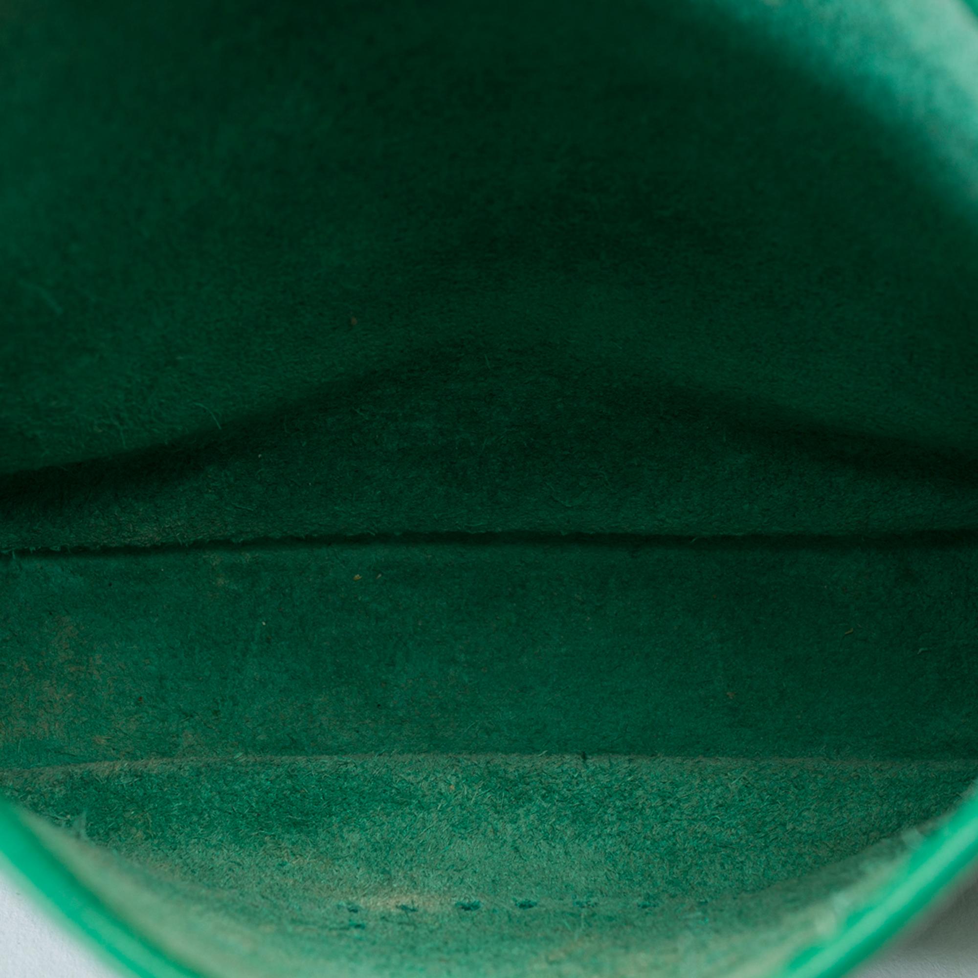 Hermès Evelyne 16 TPM shoulder bag in Vert Jade Taurillon Clemence leather, PHW For Sale 3