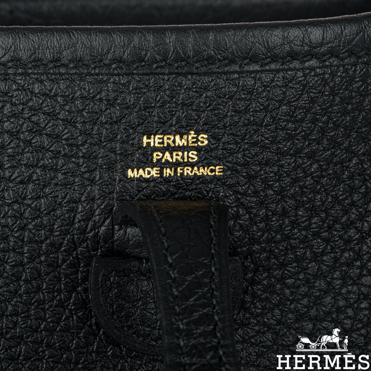 Black Hermès Mini Evelyne 16cm Amazone Taurillon Clemence GHW