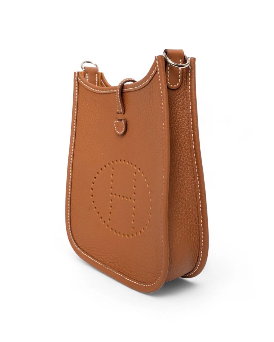 Hermès Evelyne 17 Togo Gold Brown en venta