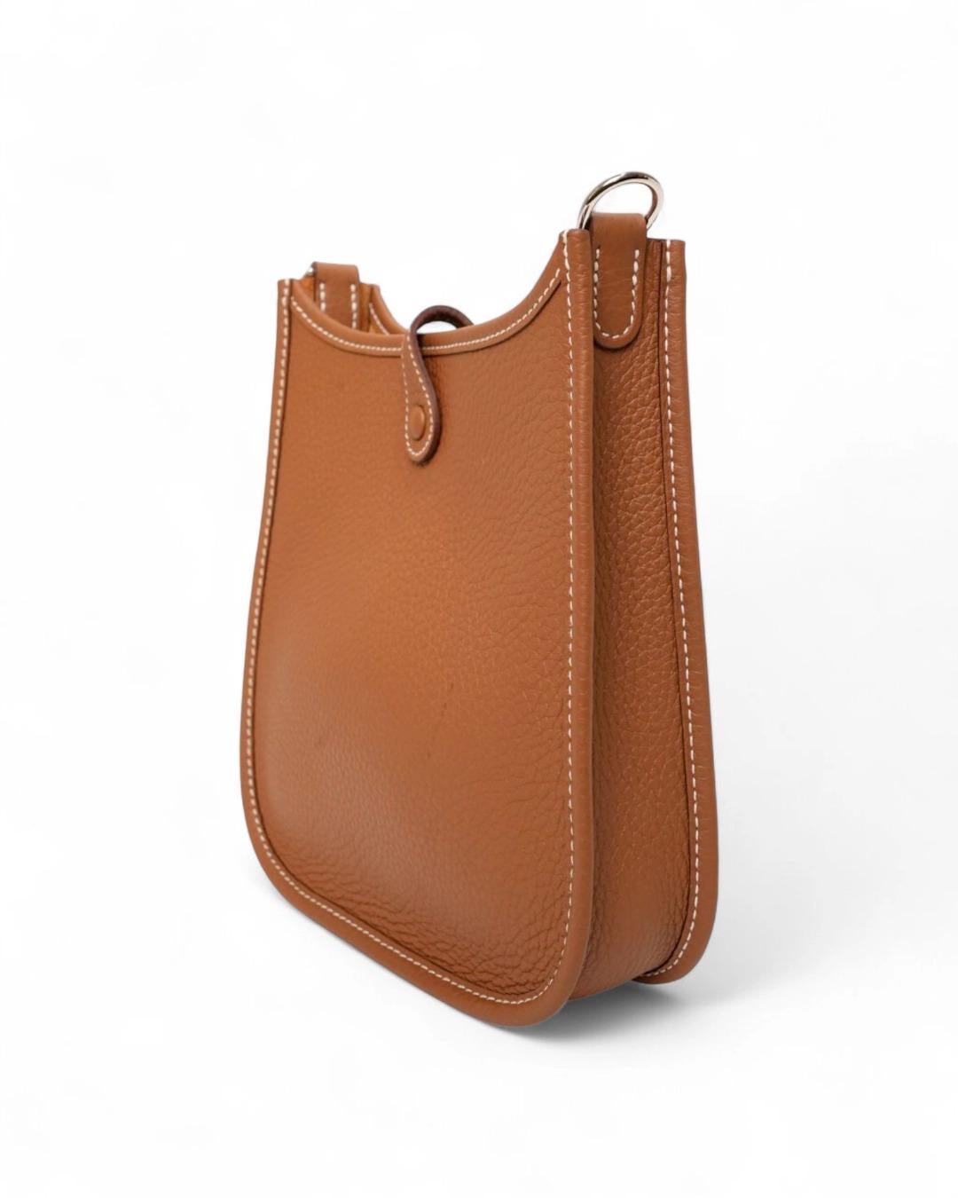 Hermès Evelyne 17 Togo Gold en venta 3