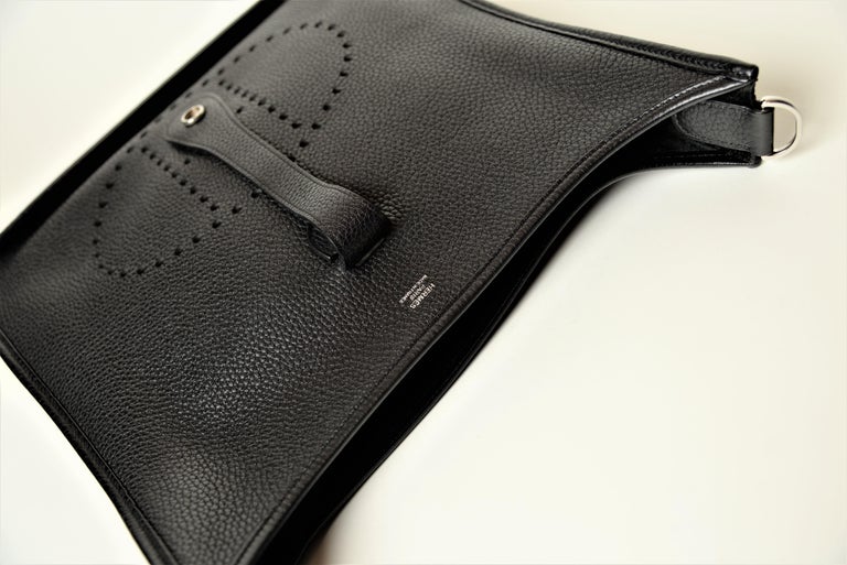Hermes Hobo Bag Tasche Evelyne 29 Clemence Schwarz leather Leder
