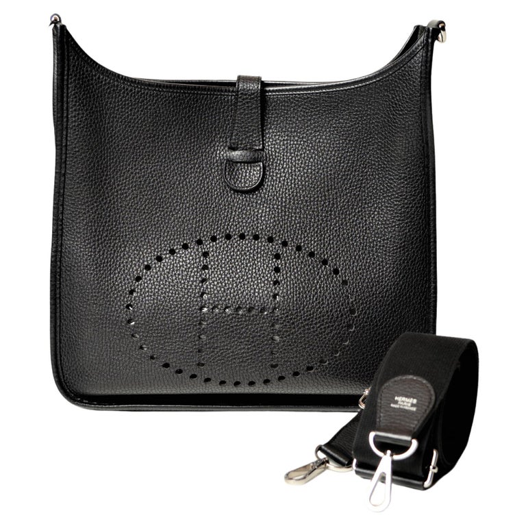 Evelyne leather crossbody bag Hermès Black in Leather - 31979872