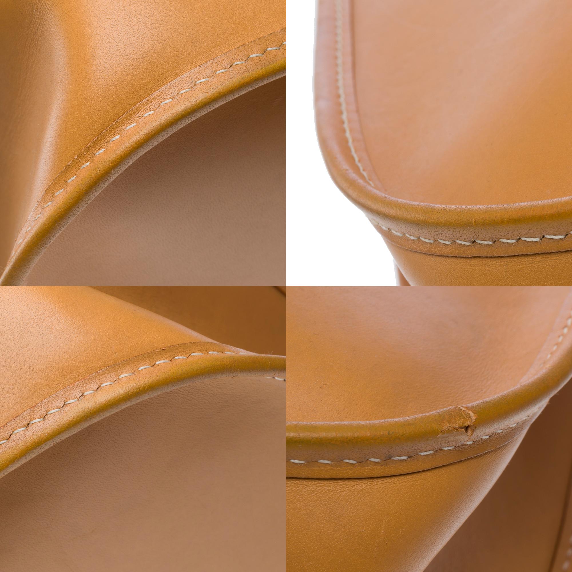Hermès Evelyne 29  shoulder bag in Natural Cowhide Calf leather, PHW For Sale 7