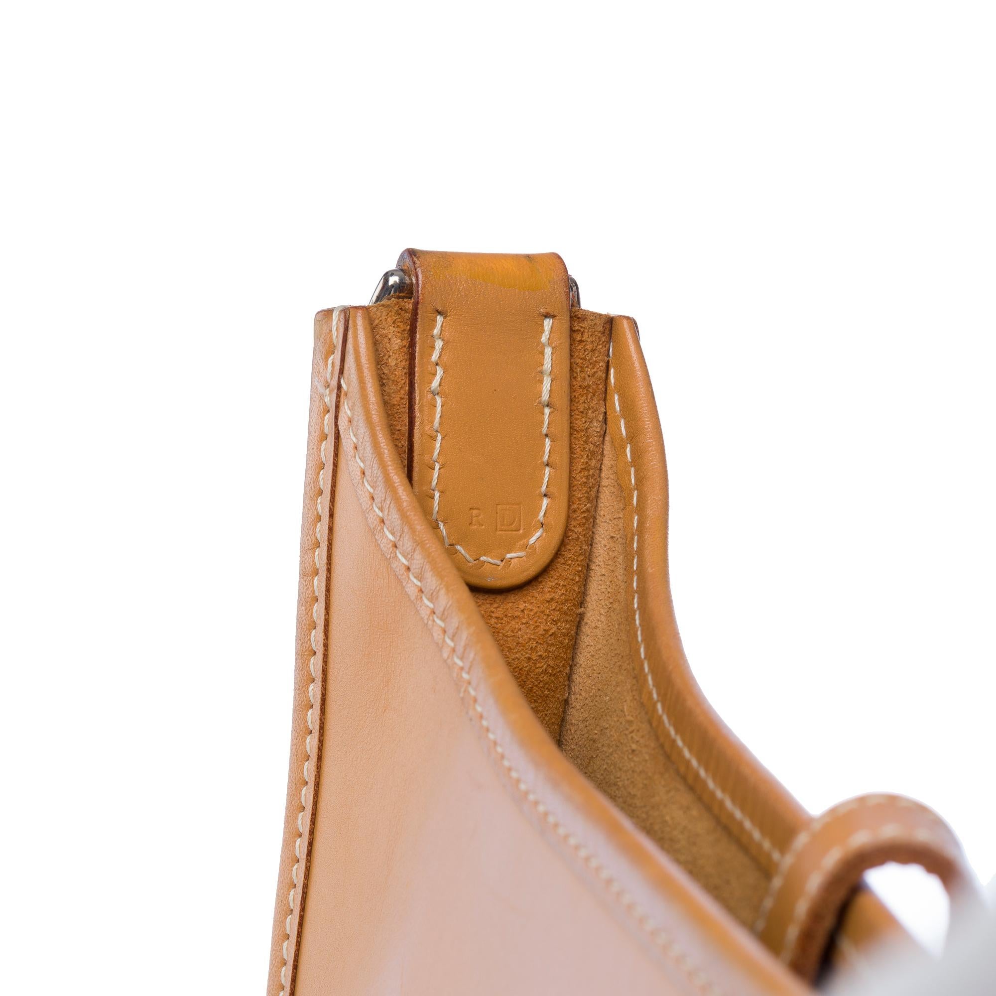 Hermès Evelyne 29  shoulder bag in Natural Cowhide Calf leather, PHW For Sale 3