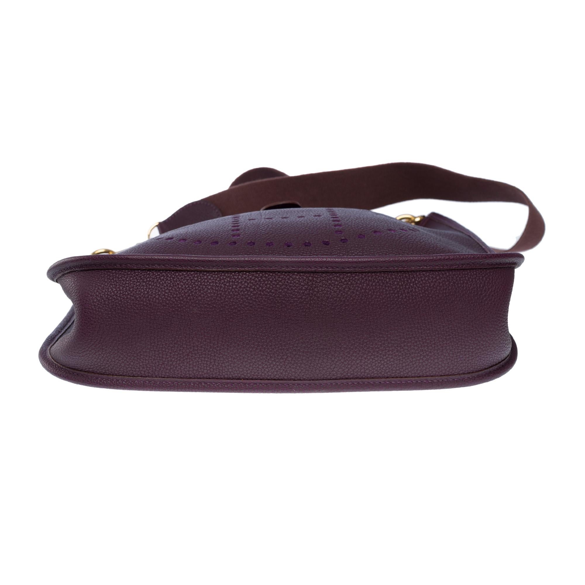 Hermès Evelyne 29  shoulder bag in Purple Togo leather, GHW 7
