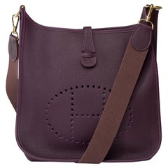 Hermès Evelyne 29  shoulder bag in Purple Togo leather, GHW