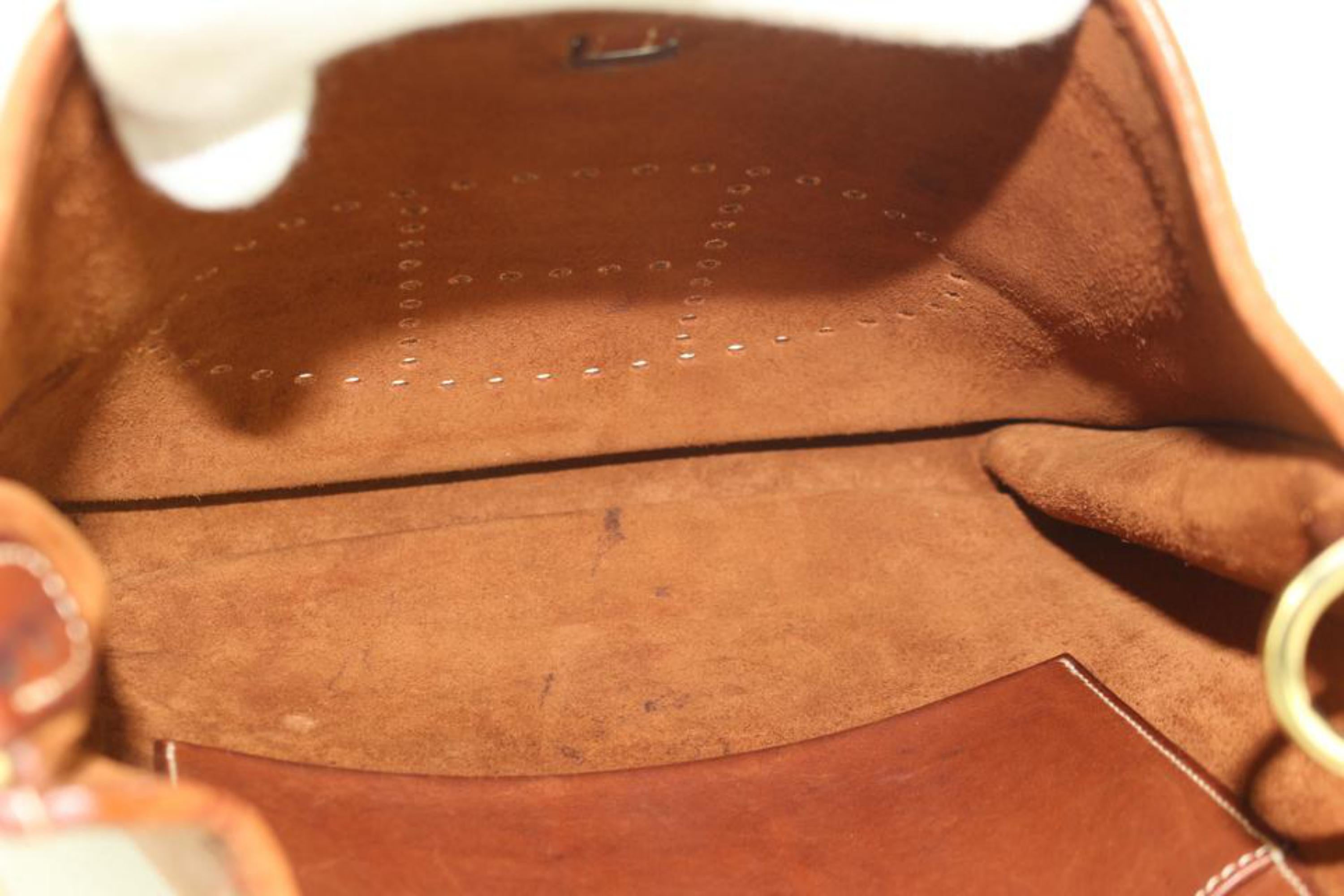 Women's Hermès Evelyne 2hz1130 Brown Leather Messenger Bag For Sale