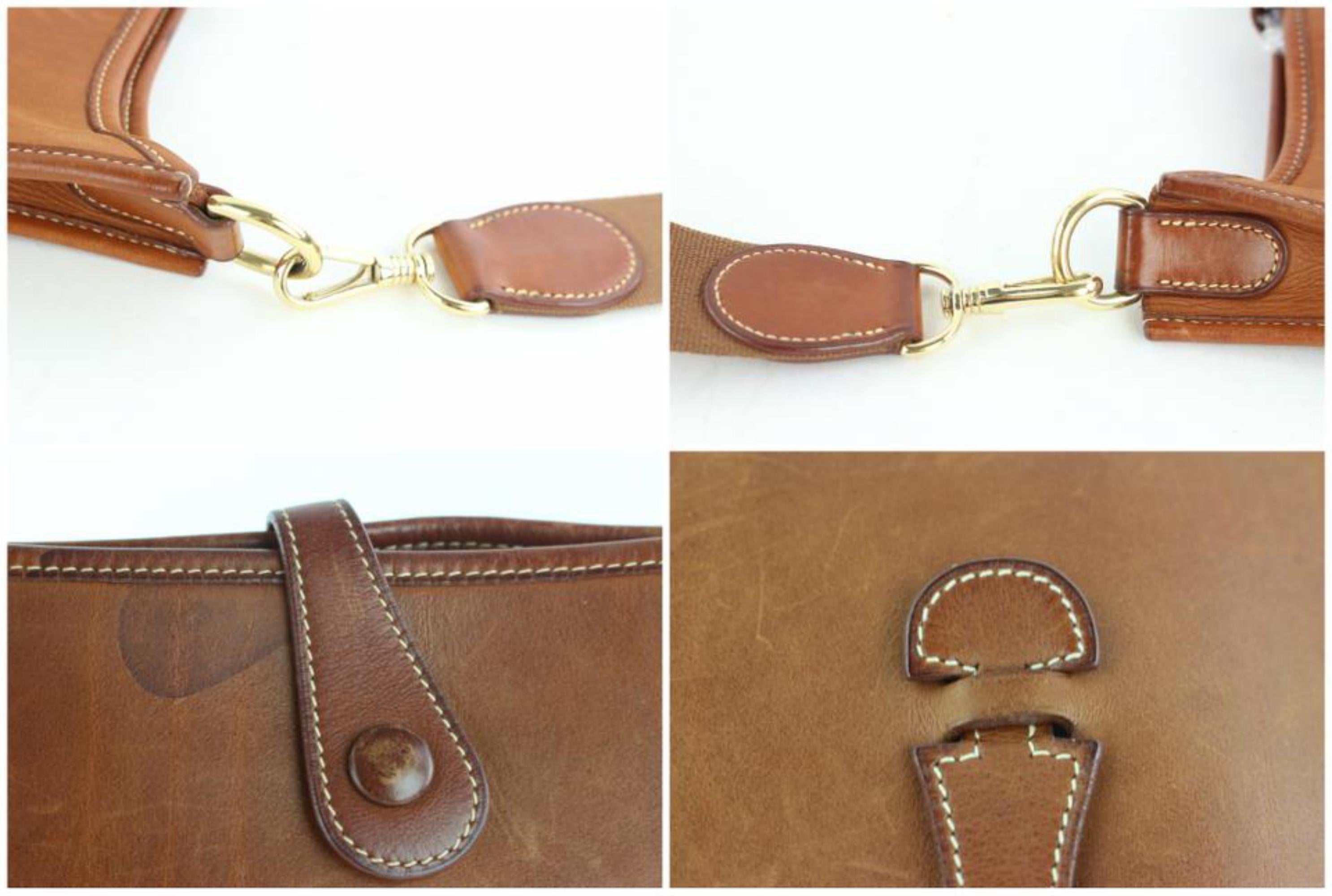 Hermès Evelyne 2hz1130 Brown Leather Messenger Bag For Sale 1