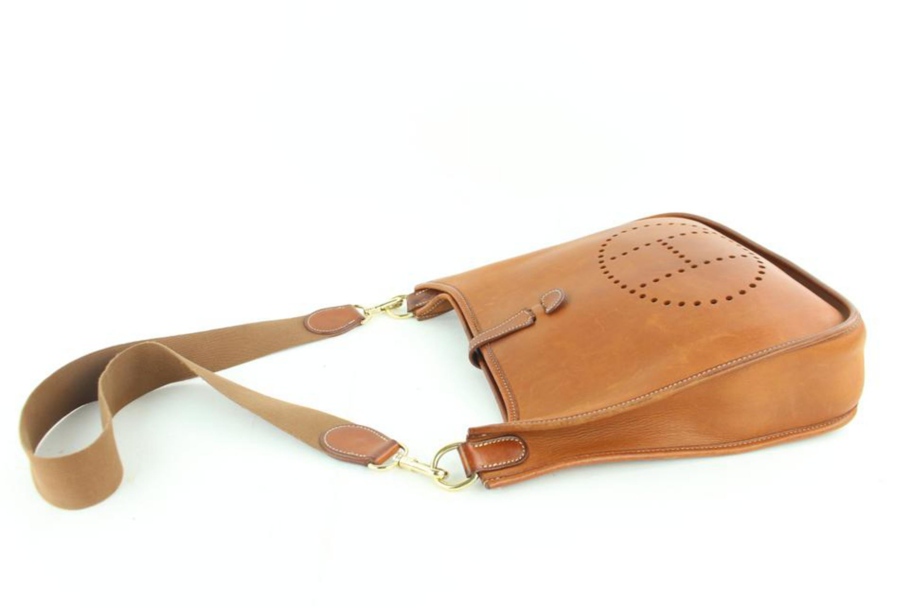 Hermès Evelyne 2hz1130 Brown Leather Messenger Bag For Sale 4