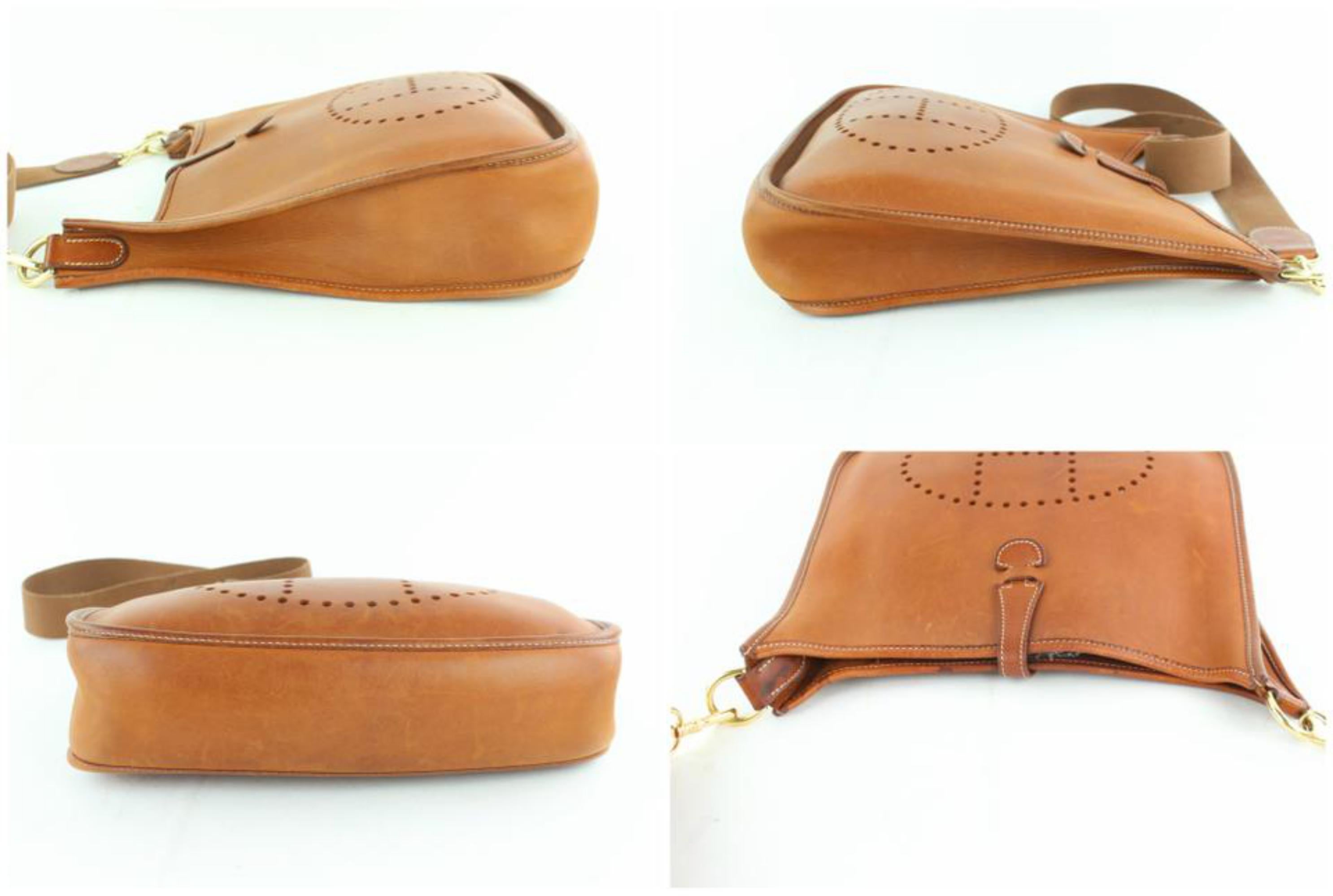 Hermès Evelyne 2hz1130 Brown Leather Messenger Bag For Sale 5