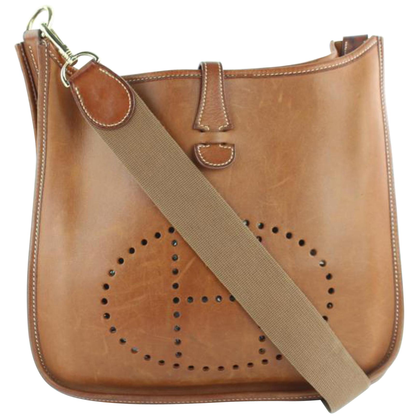 Hermès Evelyne 2hz1130 Brown Leather Messenger Bag For Sale