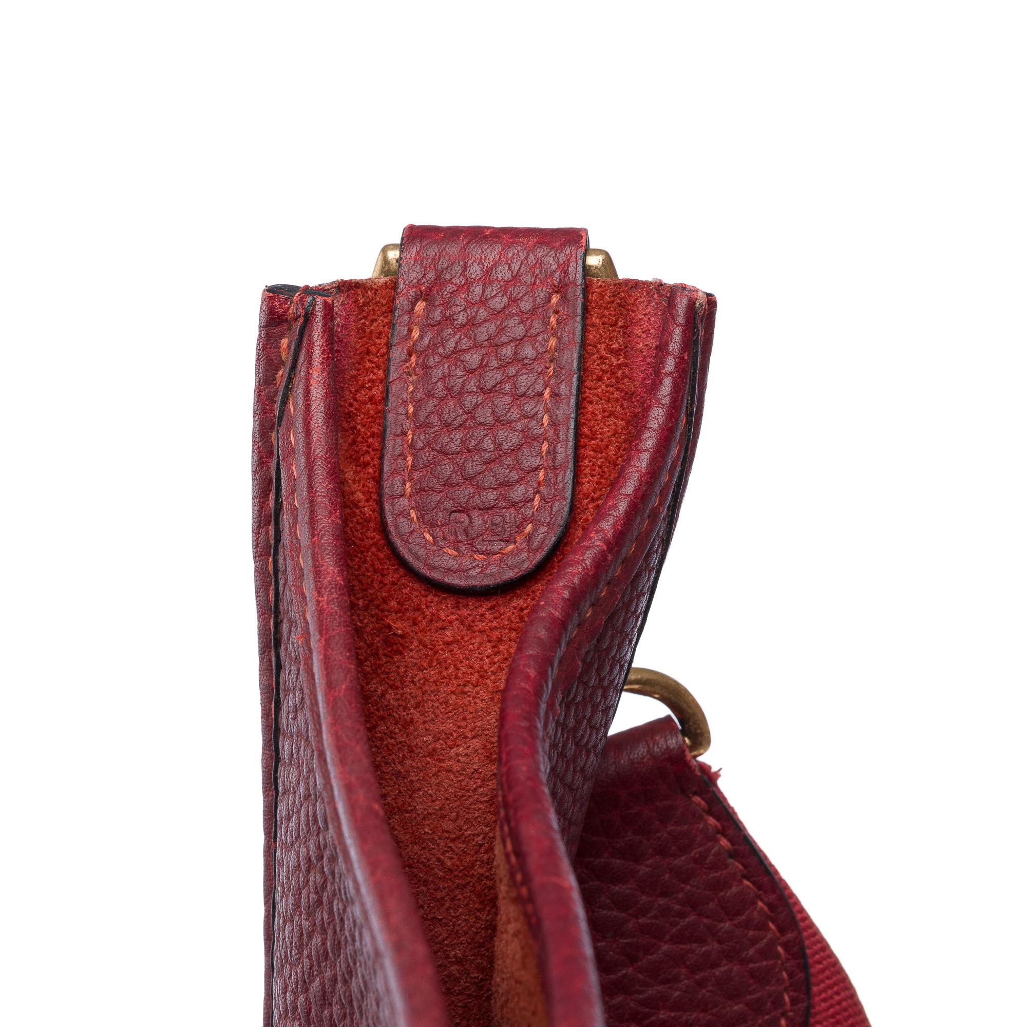 Hermès Evelyne 33 (GM) shoulder bag in Red Fjord calf leather, GHW For Sale 2
