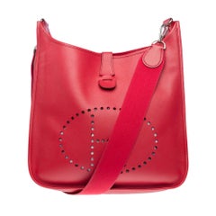Hermès Evelyne 33 (GM) shoulder bag in Red Vermilion Epsom leather, PHW