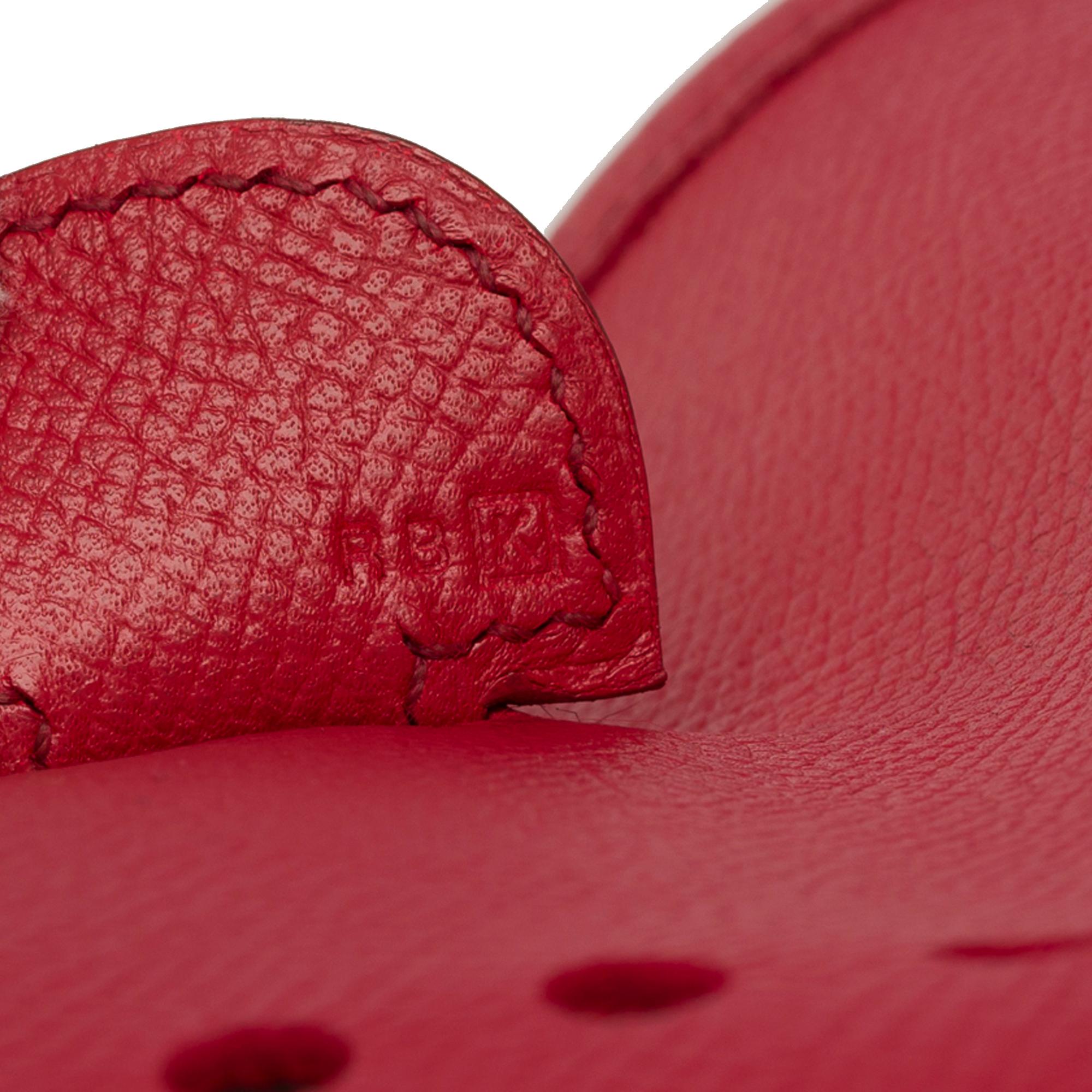 Hermès Evelyne 33 (GM) shoulder bag in Red Vermilion Epsom leather, PHW For Sale 3