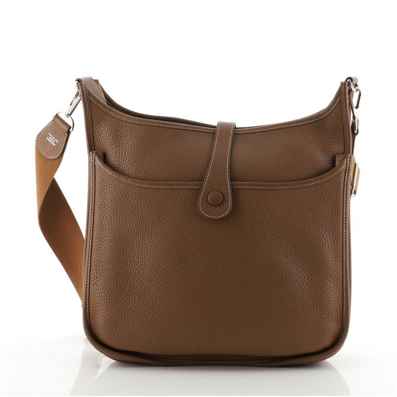 Brown Hermes Evelyne Bag Gen III Clemence GM