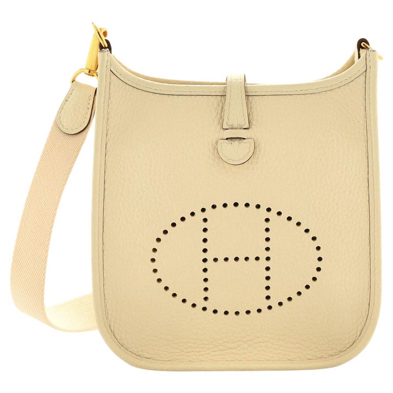 Hermès Evelyne 16 TPM Etoupe Bag Gold Hardware at 1stDibs
