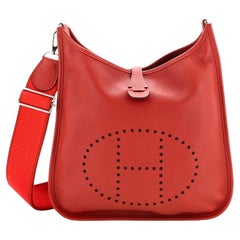 Hermès Vintage - Canvas Evelyne GM Bag - Brown - Leather Handbag - Luxury  High Quality - Avvenice