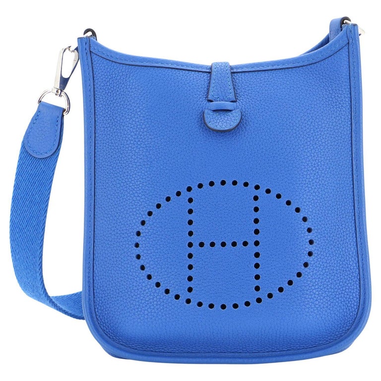 Authentic! Hermes Evelyne Blue Jean Epsom Leather Pm Handbag Purse - Ruby  Lane