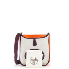 Sac Hermès Evelyne Gen III Toile et Cuir PM