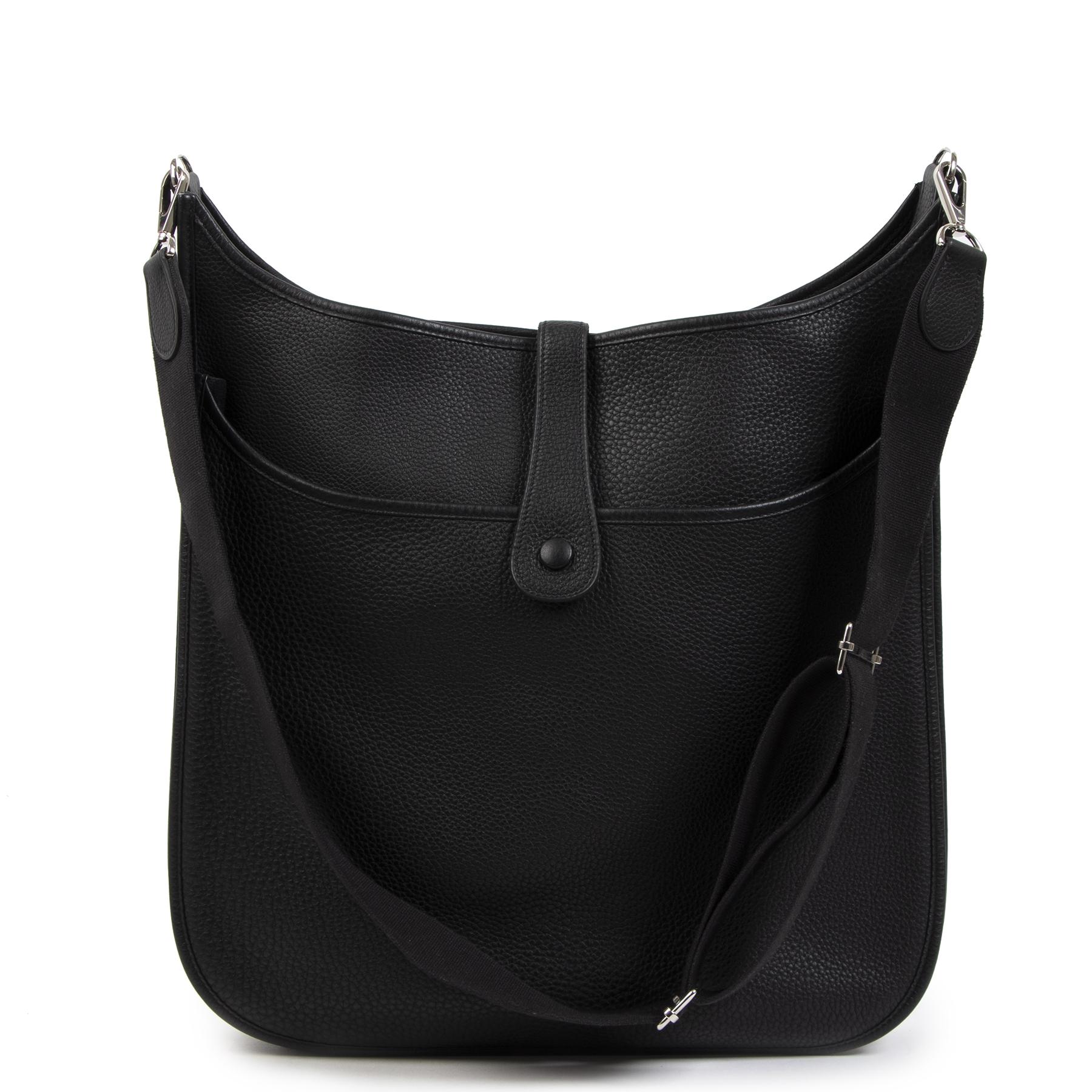 Hermès Evelyne Black TGM Bag In Excellent Condition In Antwerp, BE