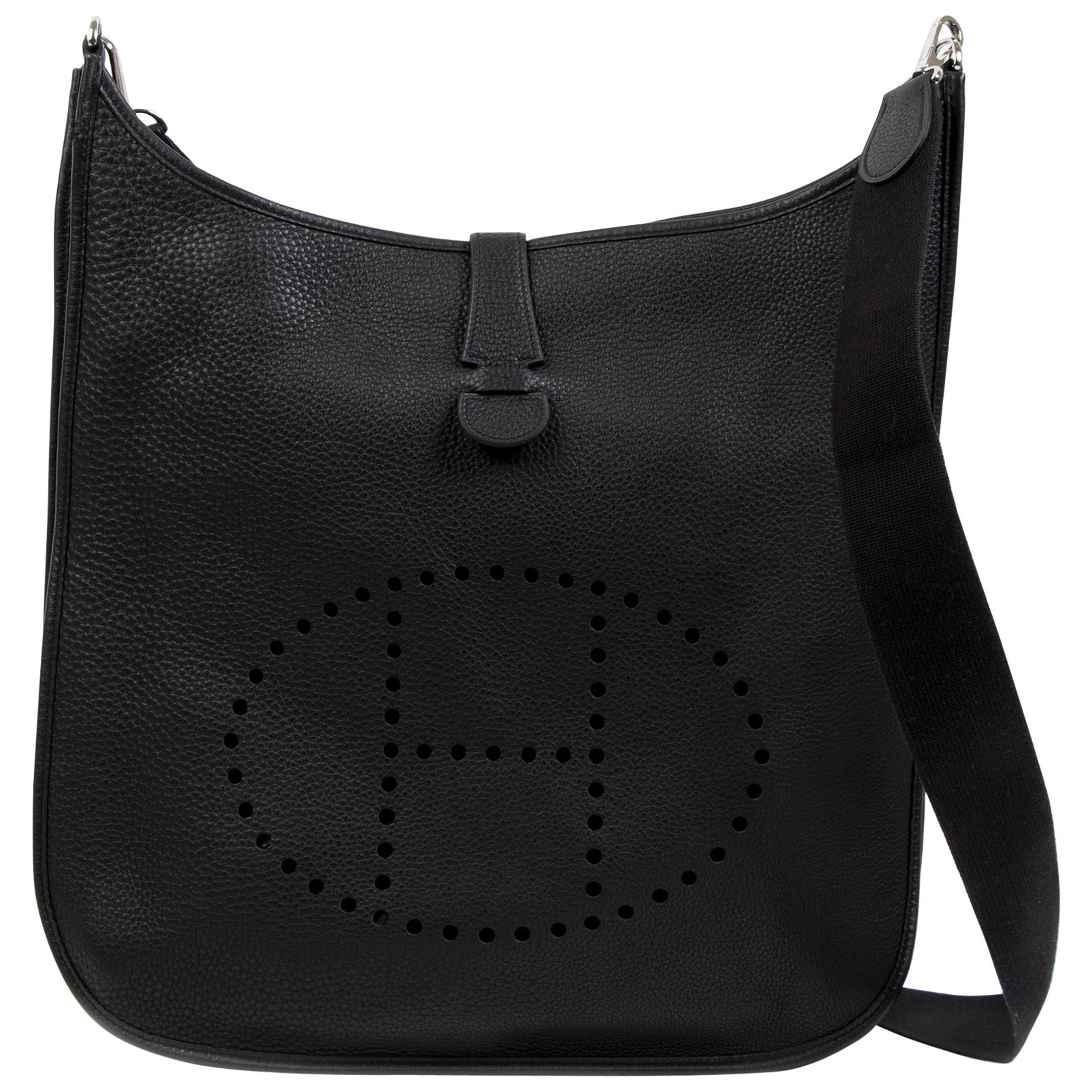 Hermès Evelyne Black TGM Bag For Sale 